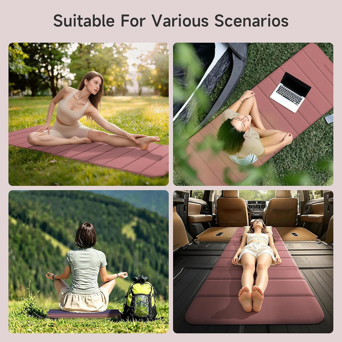 12-Fold POE Yoga Mat 75x26x0.4 Inches