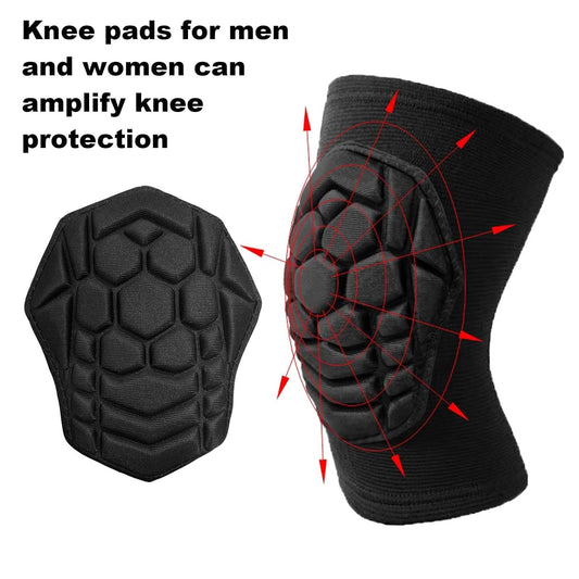 Men Women Knee Pads for Volleyball, Soft Breathable Elastic Sleeve, Black L