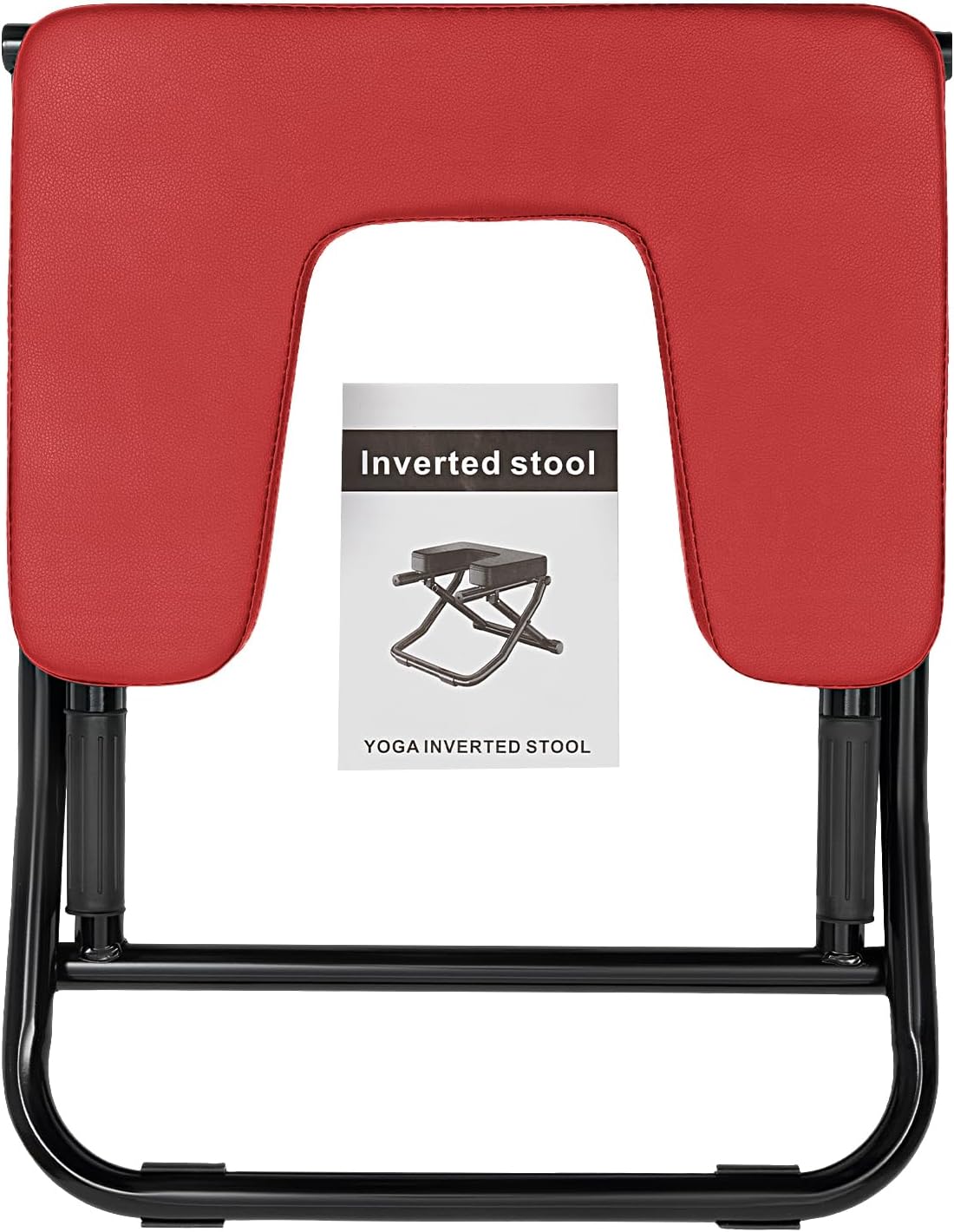 Yoga Headstand Bench Inversion Chair, Foldable Stand Inversion Stool Practice Head Stand Equipment Shoulderstand and Strength Training, Red