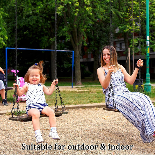 44in Hanging Swing Chain with 4 Carabiners, 660LB Capacity Hanging Kits Heavy Duty Hanging Chair Hardware for Hammock Swing Hanging Chair Punching Bags Sandbag Indoor Outdoor Yoga Gym (Black)