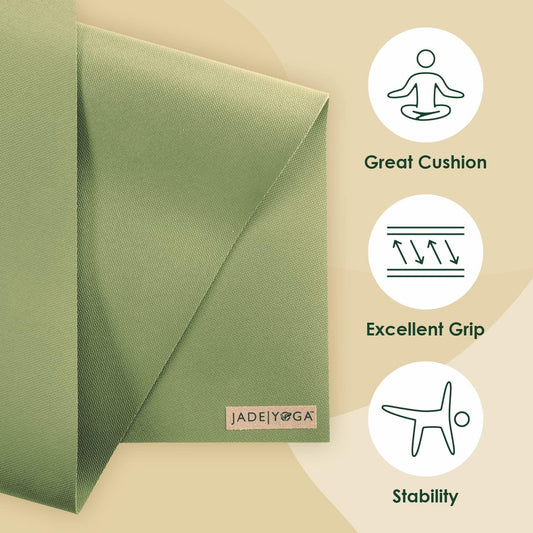 Harmony Yoga Mat - Durable & Thick Gym Fitness Mat, Non-Slip Natural Rubber Yoga Mat - Home Exercise & Stretching Mat, Workout Mat - Yoga, Pilates & Meditation for Women & Men