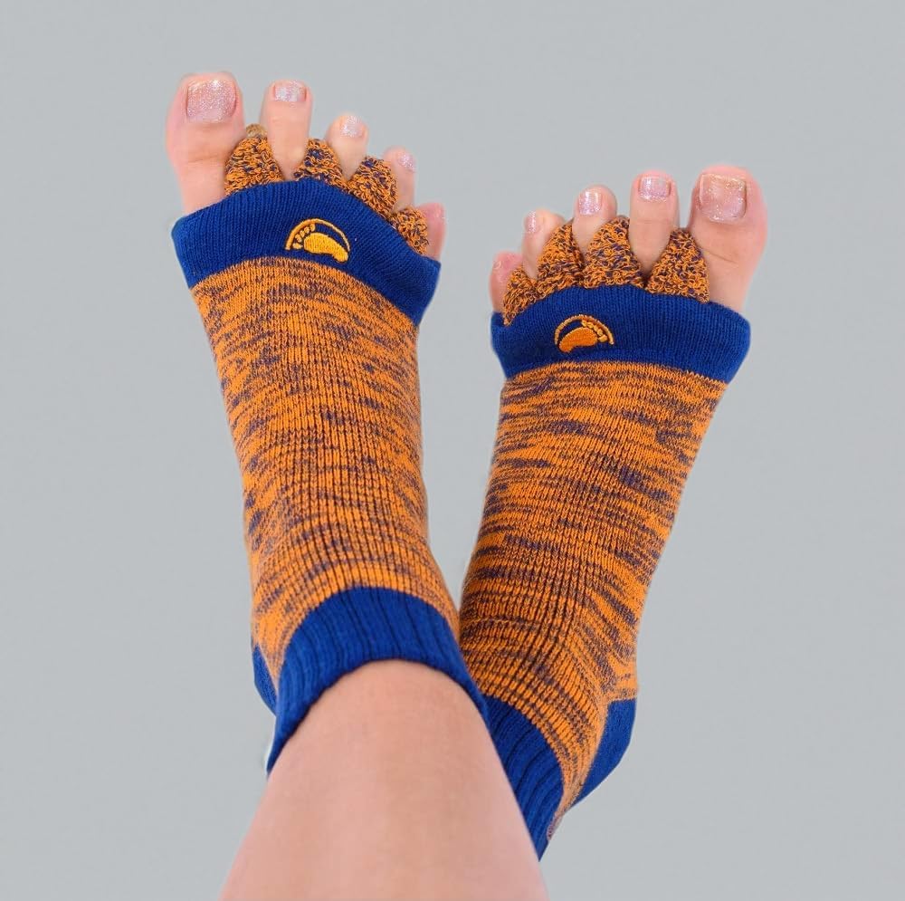 My Happy Feet Foot Alignment Socks with Toe Separators for Men or Women