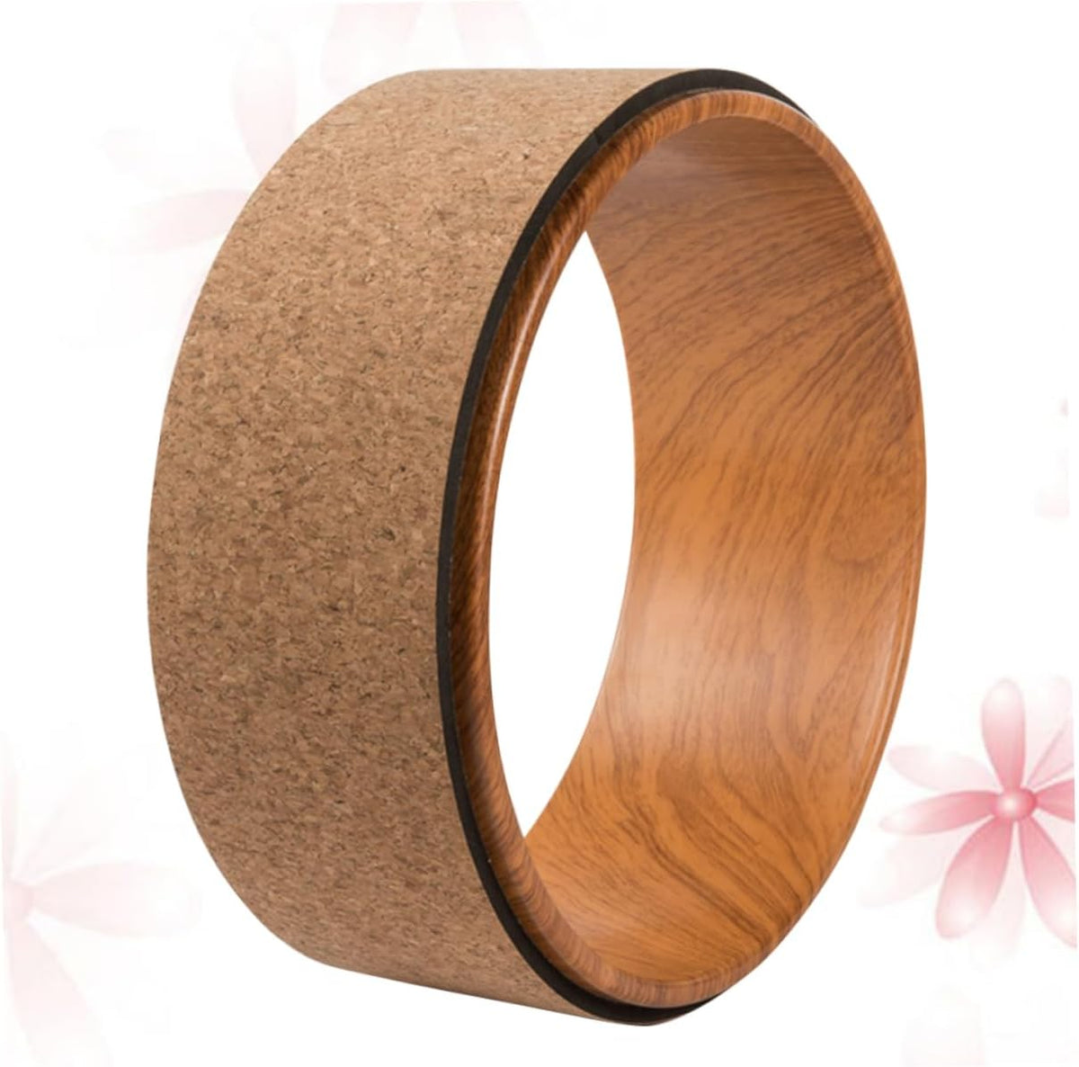 Yoga Wheel for Backbend Roller Yoga Exerciser Durable Natural Cork Perfect for Spine Stretch