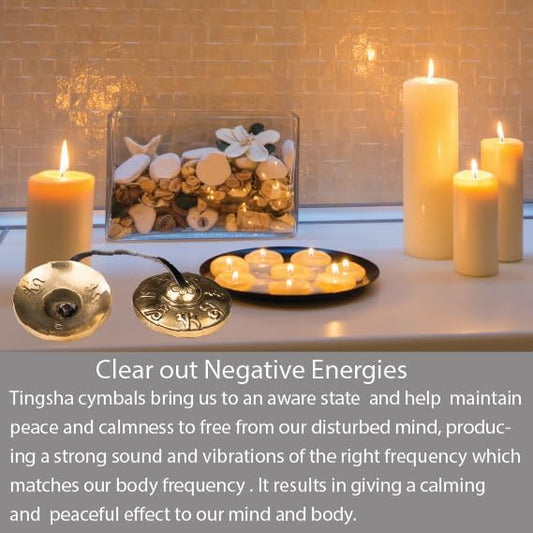 Tibetan Tingsha With Dragon Cymbal Bells with case | Handcrafted in Nepal Sound Healing Meditation bells 6.5 cm for Sound Healing and Mindfulness. Sound Healing Instrument for Yoga and Meditation