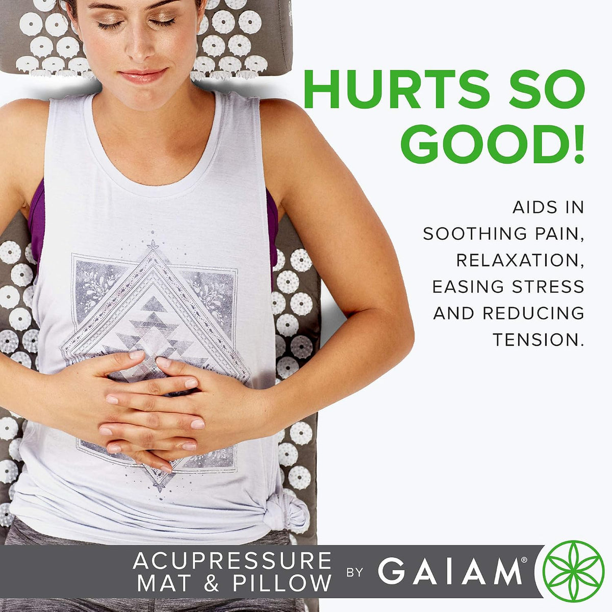 Acupressure Mat & Pillow Set, Neck, Shoulder & Back