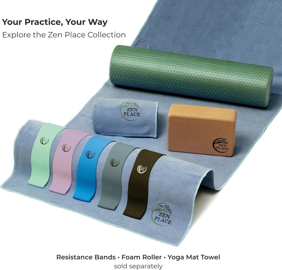 Cork Yoga Blocks 2 Pack – High Density Natural Cork Blocks for Yoga, Pilates, Stretching, Balance & Flexibility