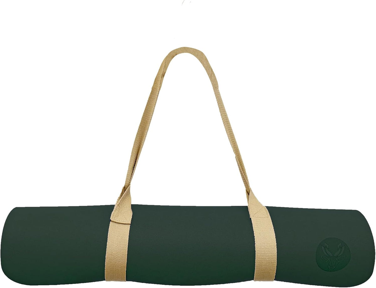 4.5mm Non Slip Yoga Mat with Strap, PU Top & Rubber Base Exercise Mat for Yoga, Pilates, Hot Yoga, Fitness, Stretching & Home Workout