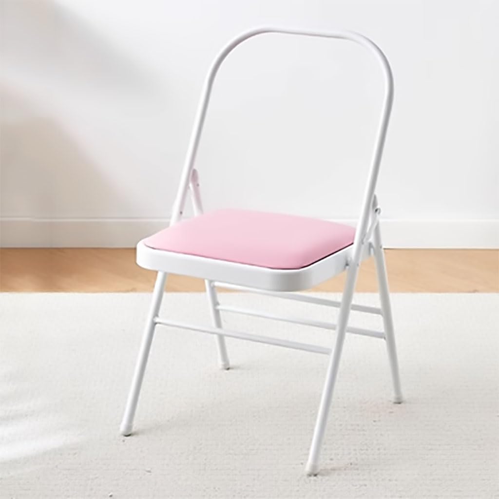Pilates Yoga Chair,PU Leather Backless Yoga Chair,Front and Rear Three-Beam Design,Folding Yoga Chair, Iyengar Yoga Chair,Adult Yoga Chair