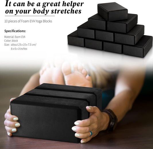 10 Pcs Yoga Blocks Bulk Foam Eva Non Slip Lightweight Bricks Yoga