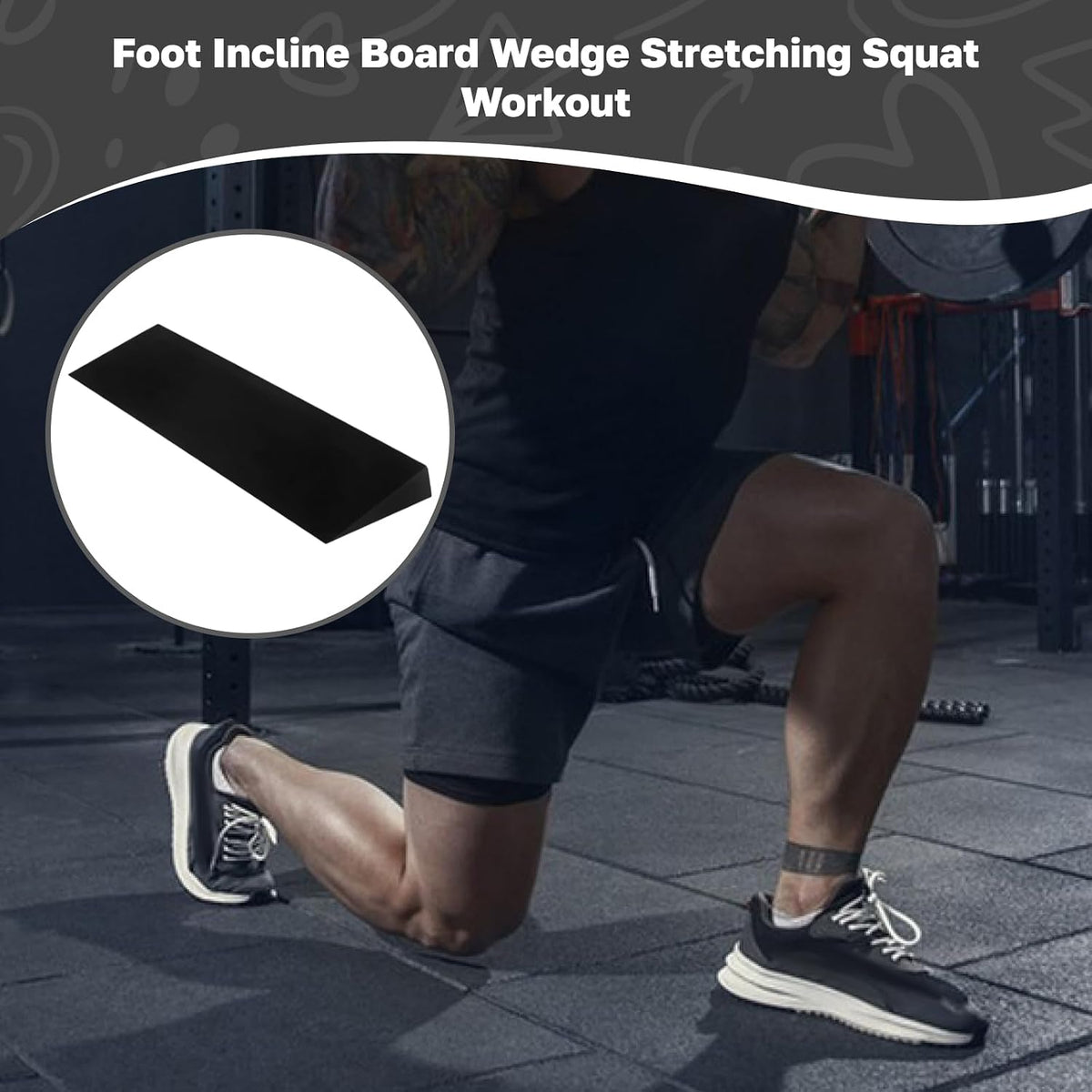 Squat Wedge Block Elevated Squat Footrest Cushion Slant Board Calf Stretcher for Fitness Stretch Balance Pilate Exercise