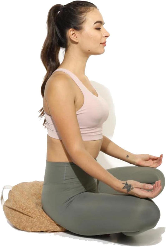 Zen Cork Meditation Cushion, 15 x 15 x 5 Inch