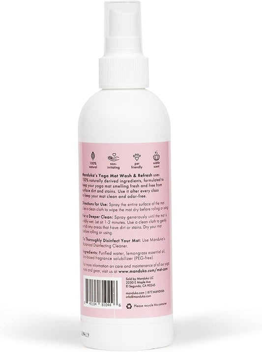 Yoga Mat Wash and Refresh Cleaning Spray | Lemongrass| 8oz