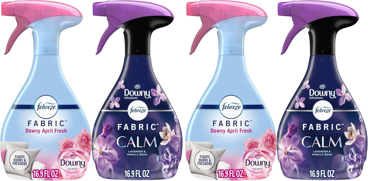 Odor-Fighting Fabric Refresher, Downy Calm and April Fresh, 16.9oz, 2 Pack