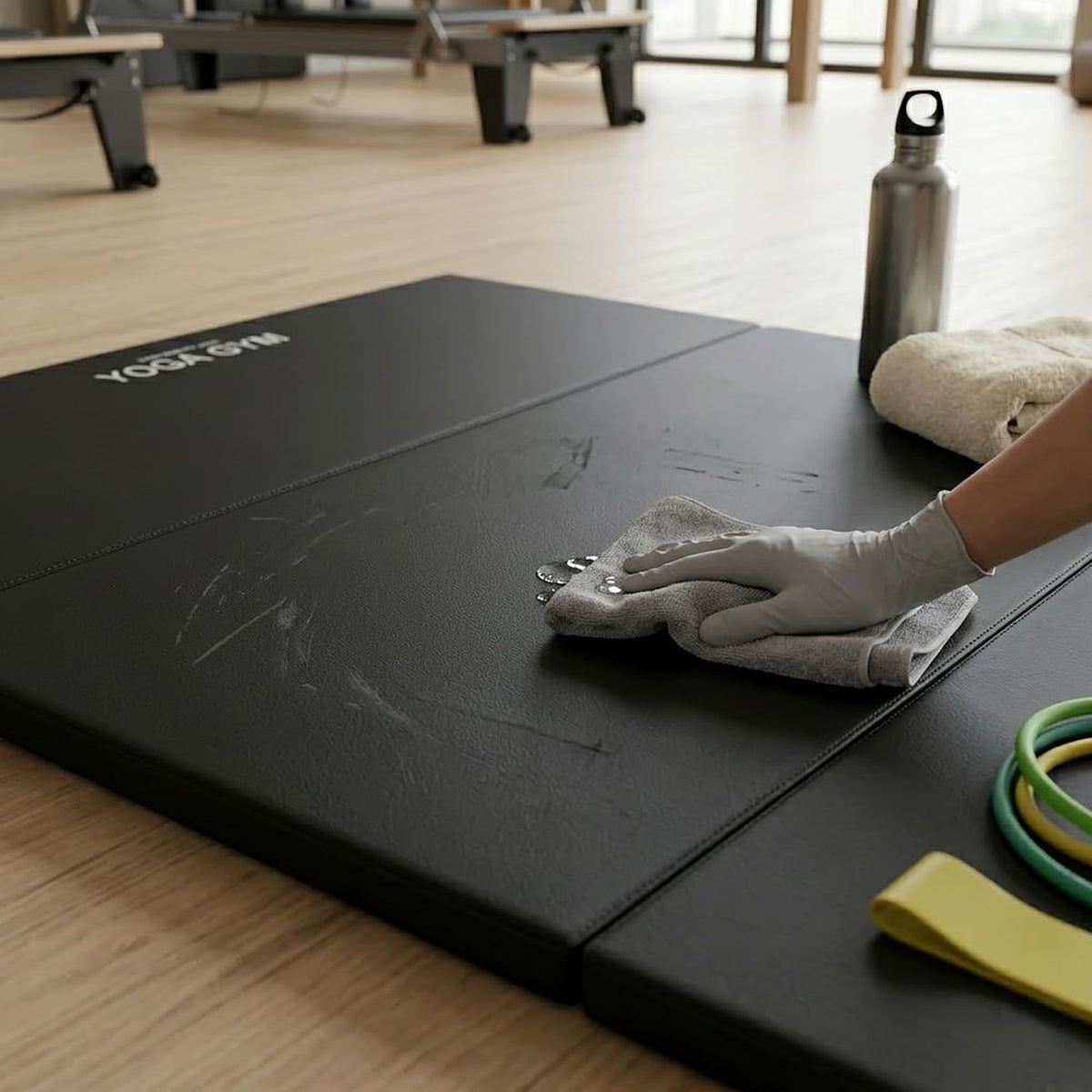 Bip Washable Yoga High Destiny Foam Foldable Mat for Men and Women, 72 X 24X 22 Mm, 22 Mm Thick Mat (Black)