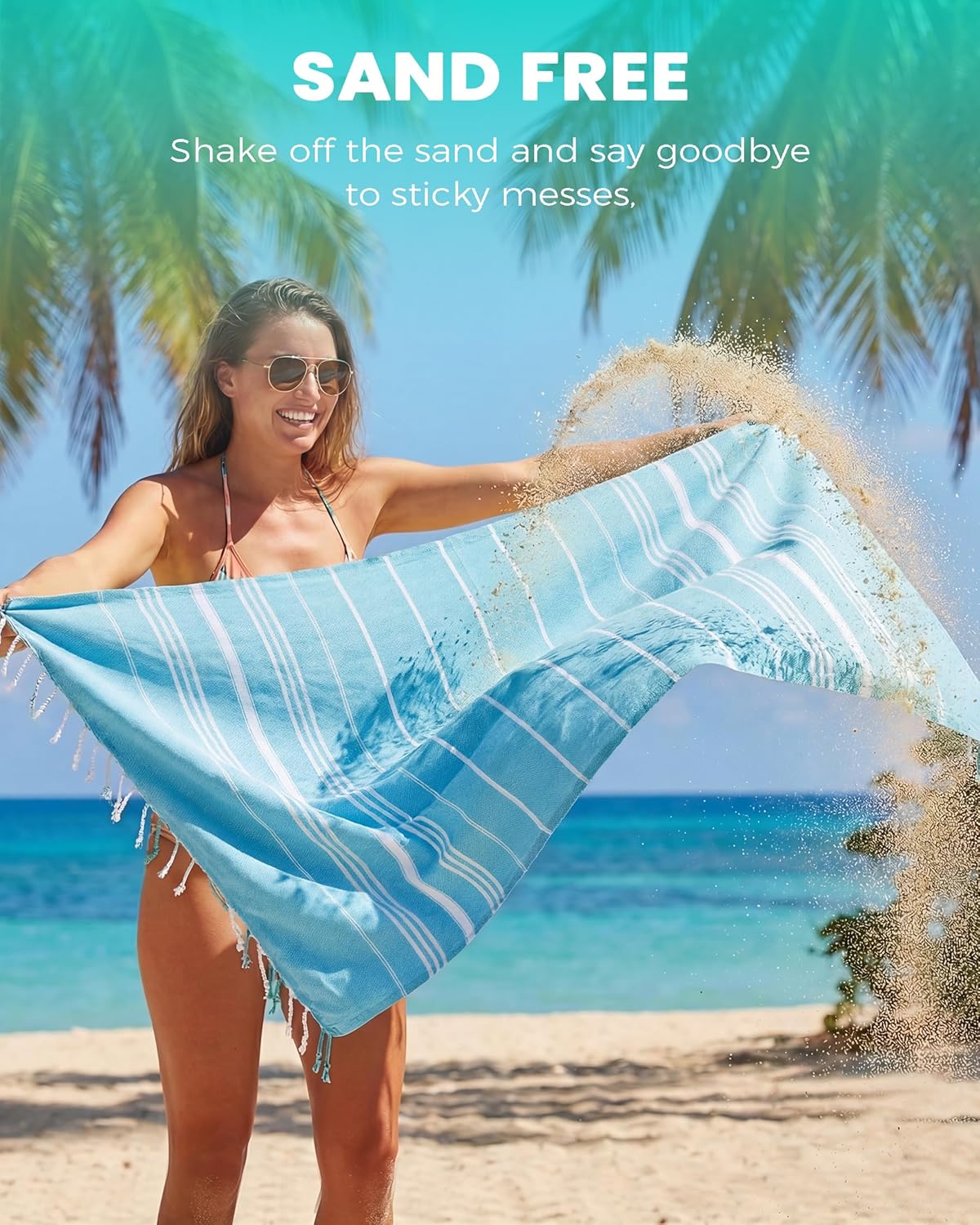 Turkish Beach Towels Vacation Essentials Yoga Blanket Pool Workout Towel Oversized Sand Free Quick Dry Lightweight Meditation Supplies Mat Cover Surf Boat River Float Accessories Gym Excise Stuff