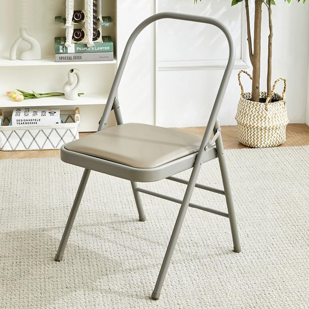Iyengar Yoga Chair Foldable Yoga Auxiliary Chair Home Yoga Chair Brown Chair Handstand Training Tool, Stable and Durable, Solid Anti-Slip(Black)