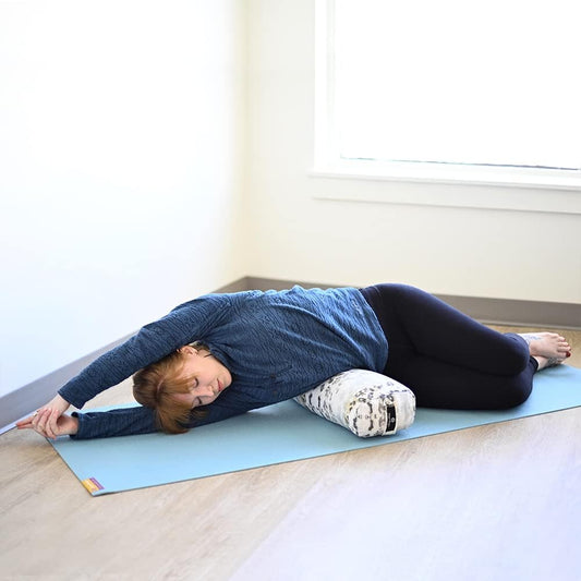 Junior Yoga Bolster - Narrower Profile, Very Firm, Great for Smaller Yogis, Heart-Opening poses or Under the Knees, Handmade in USA