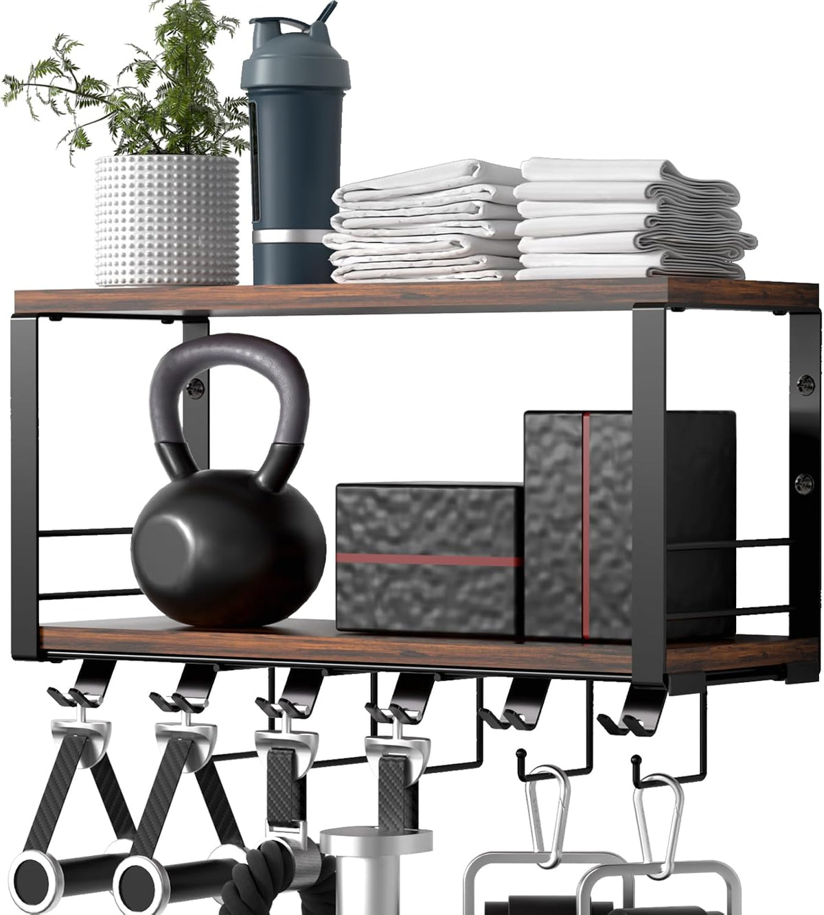 2 Tier Floating Shelf Compatible with Tonal Accessories Wall Mount