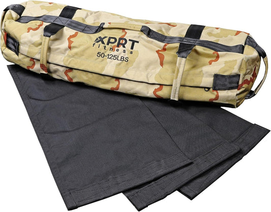 Workout Sandbag for Heavy Duty Workout Cross Training 7 Multi-positional Handles - Color Army Green/Black/Camo
