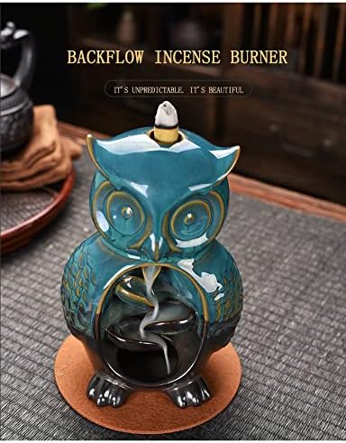 Mountain Waterfall Incense Burner,Backfall Incense Holder River, Incense Falls Meditation Decor for Room with Upgrade Incense Cones and Accessories (Mountain)