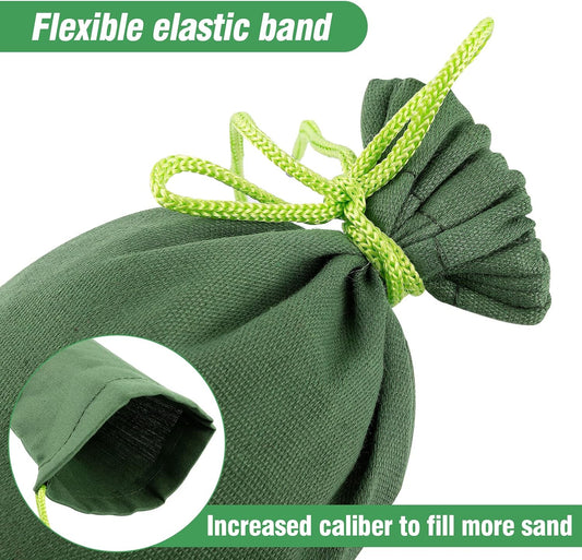 4pcs 6ft Long Thickened Canvas Sand Bags for Flooding with Elastic Band