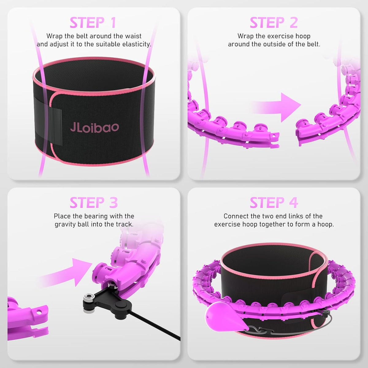 Weighted Hula Circle Infinity Fitness Hoop for Adult Weight Loss