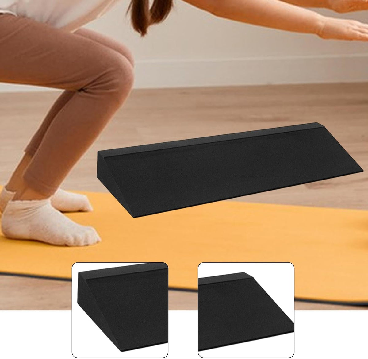 Squat Wedge Block, Yoga Foam Wedge Blocks, Calf Stretcher Wide Riser Block Calf Stretch Board Foot Incline Board for Home Gym Workout Pilate Balance Practice