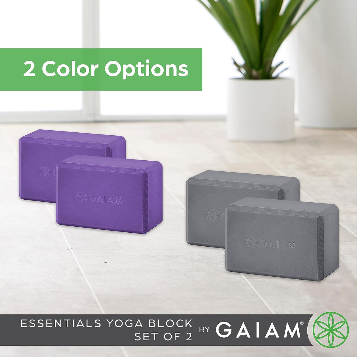 Yoga Block - Supportive Latex-Free Eva Foam - Soft Non-Slip Surface with Beveled Edges for Yoga, Pilates, Meditation