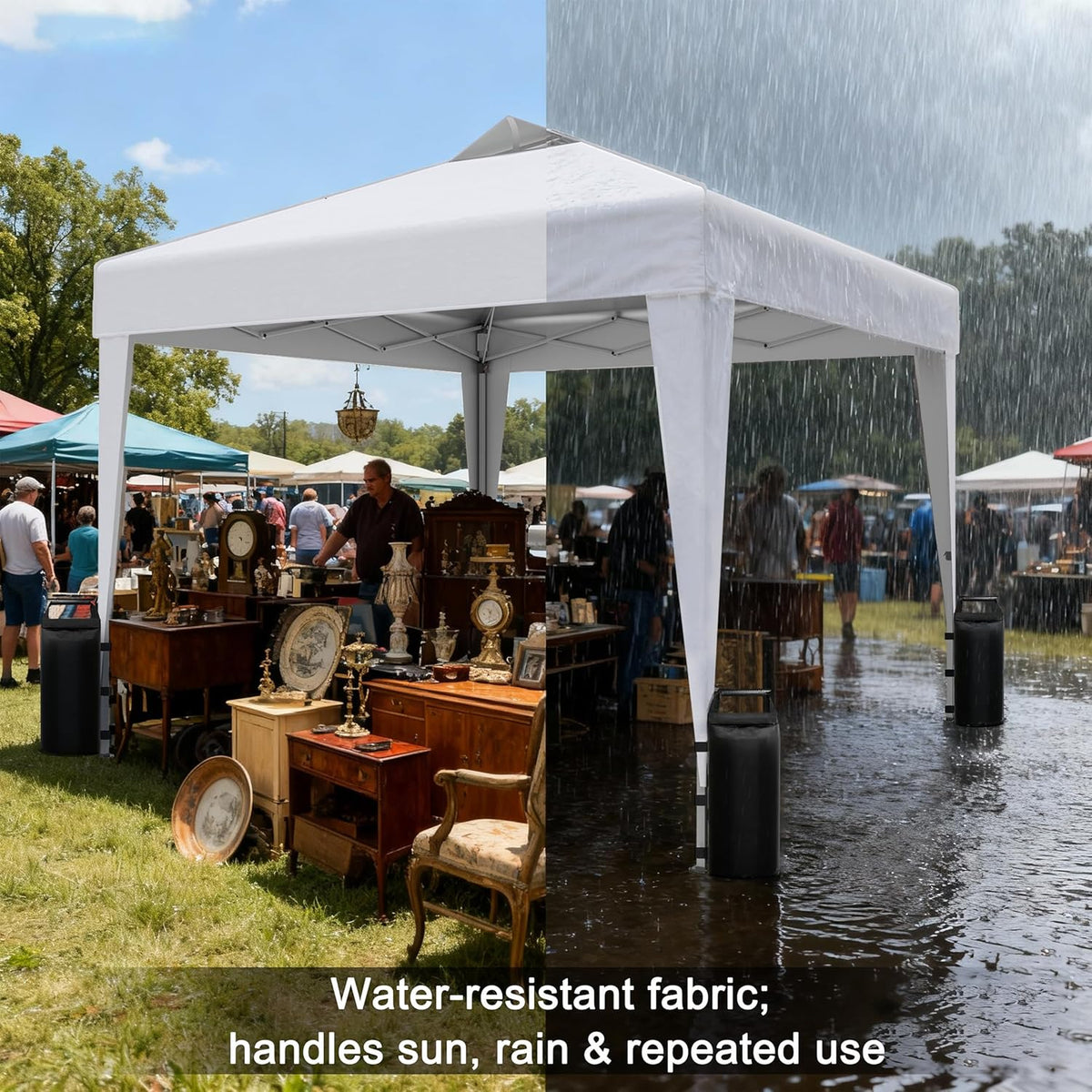 Canopy Weights Sand Bags for Weight Windproof Pop up Canopy Tent -(No Sand)-4 Pack-120LBS