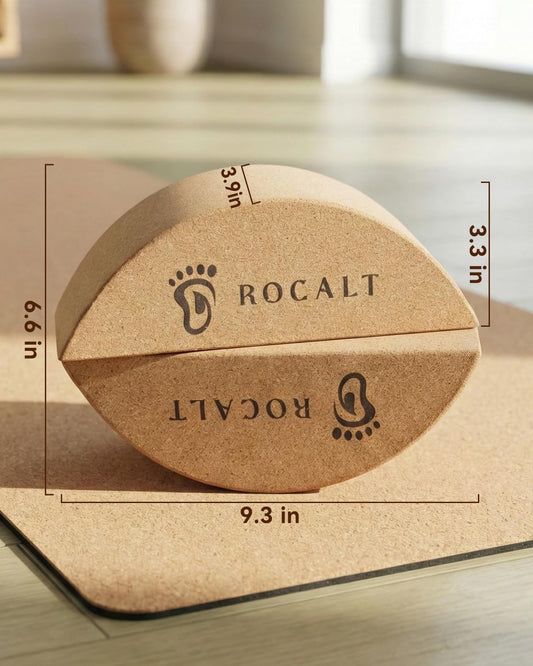 Cork Yoga Blocks, Half Moon Foot and Calf Stretching Tool