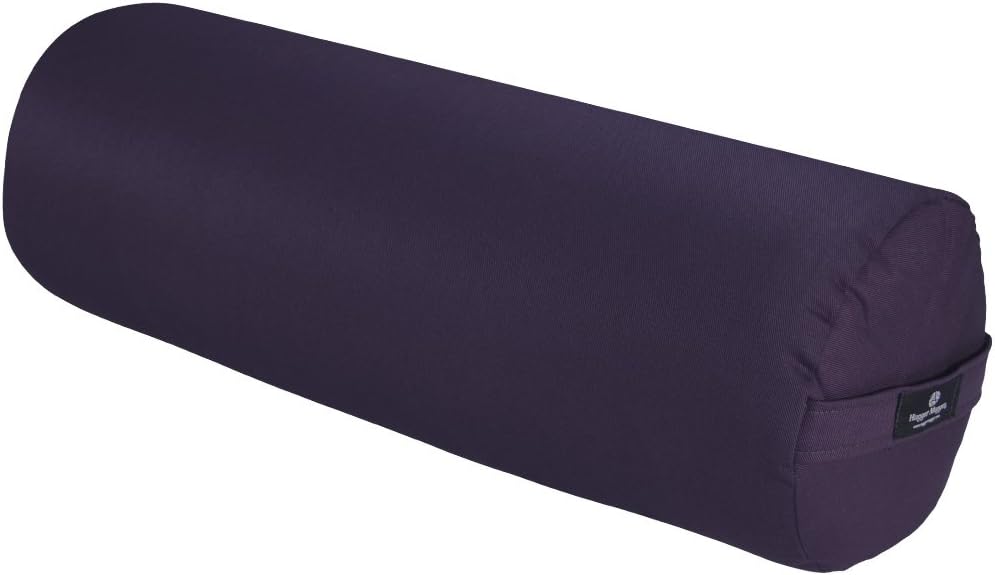 Round Yoga Bolster - Firm Round Shape, Higher Profile, Great Under Knees, Soft Support, Handmade in The USA