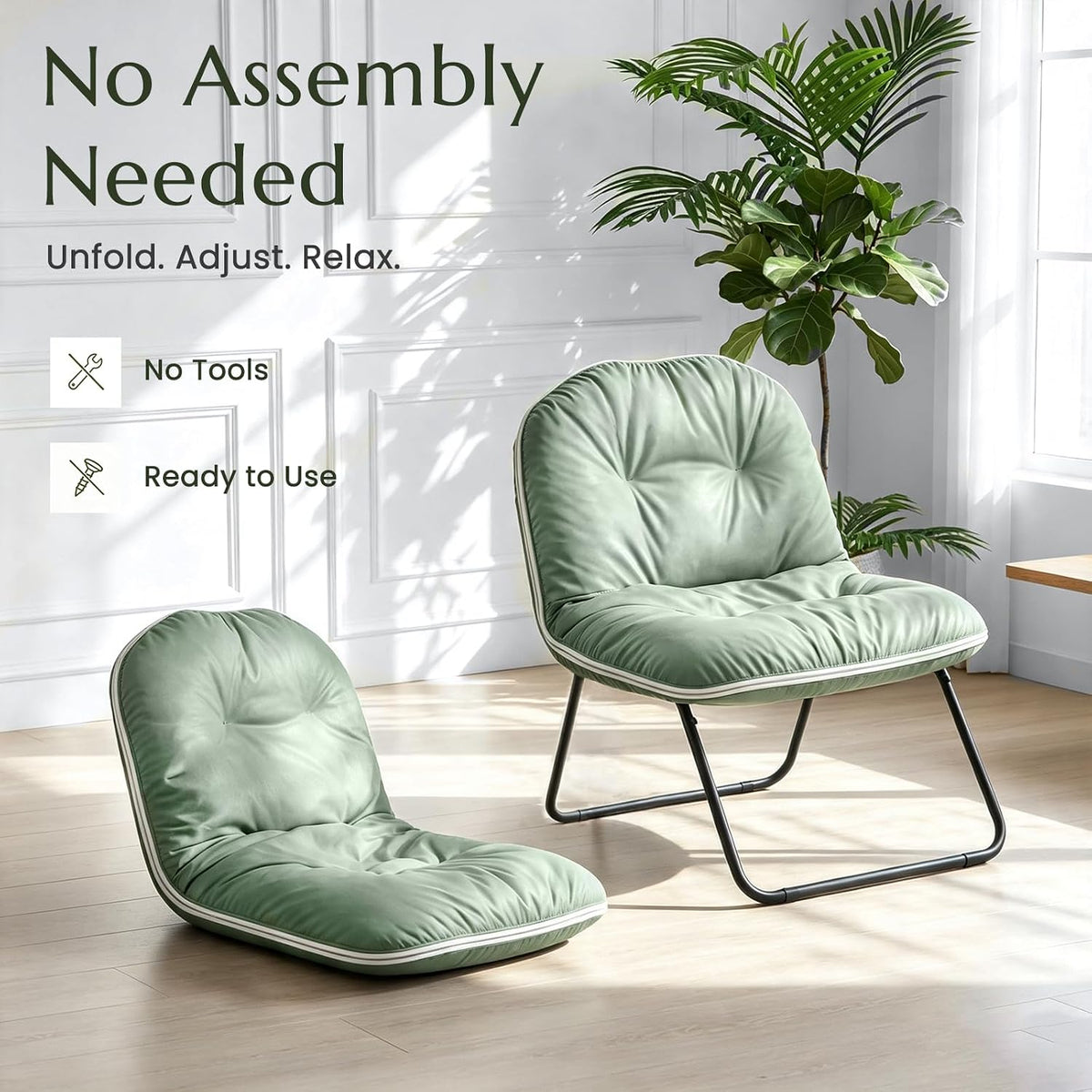 Adjustable Floor Chair with Back Support