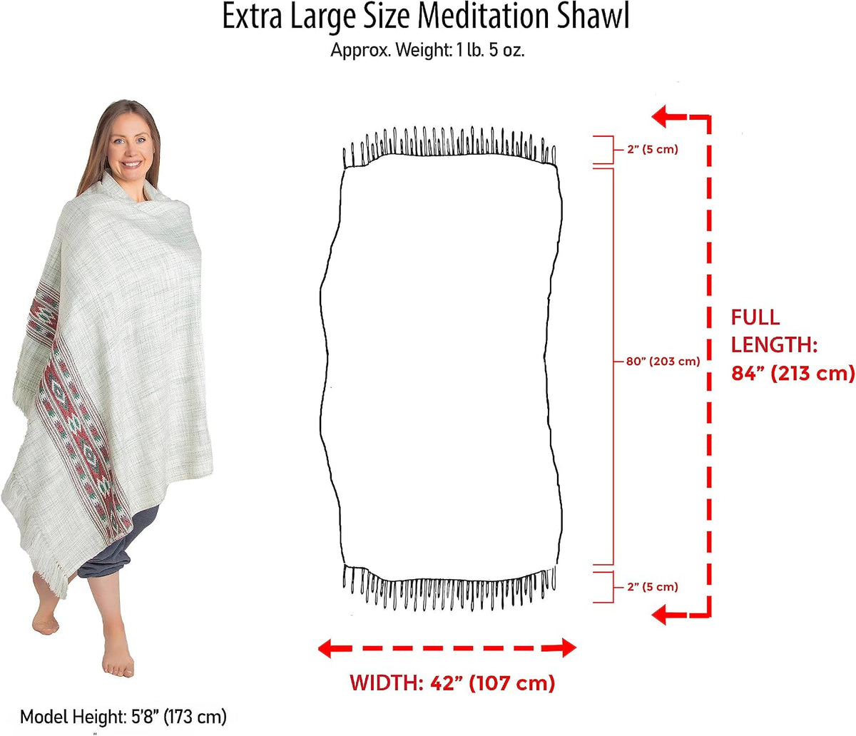 Meditation Shawl or Blanket, Exotic Shawl/Wrap, Oversize Scarf or Stole. Unisex