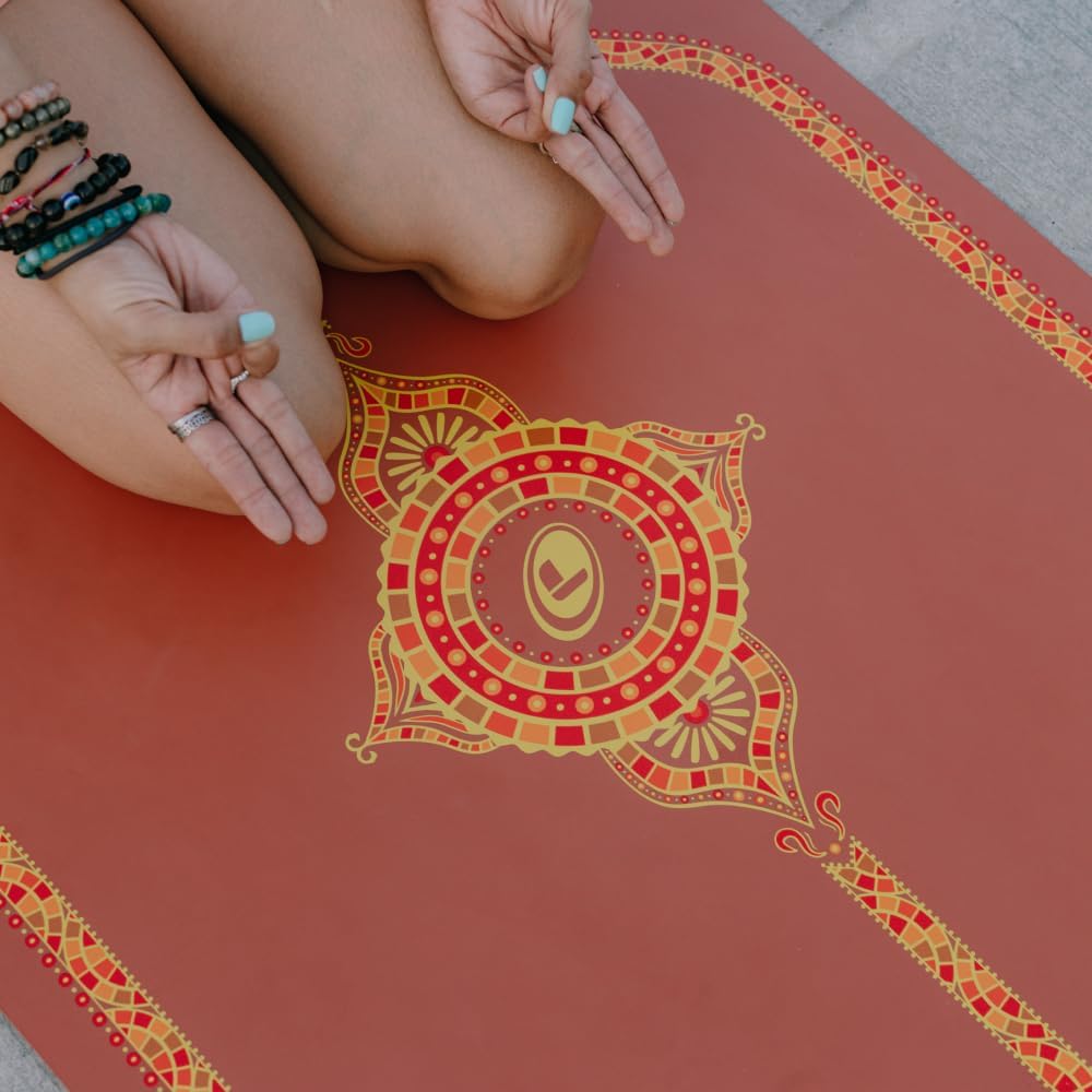 Printed Yoga Mat - Patented Alignment Design, Ultimate Grip
