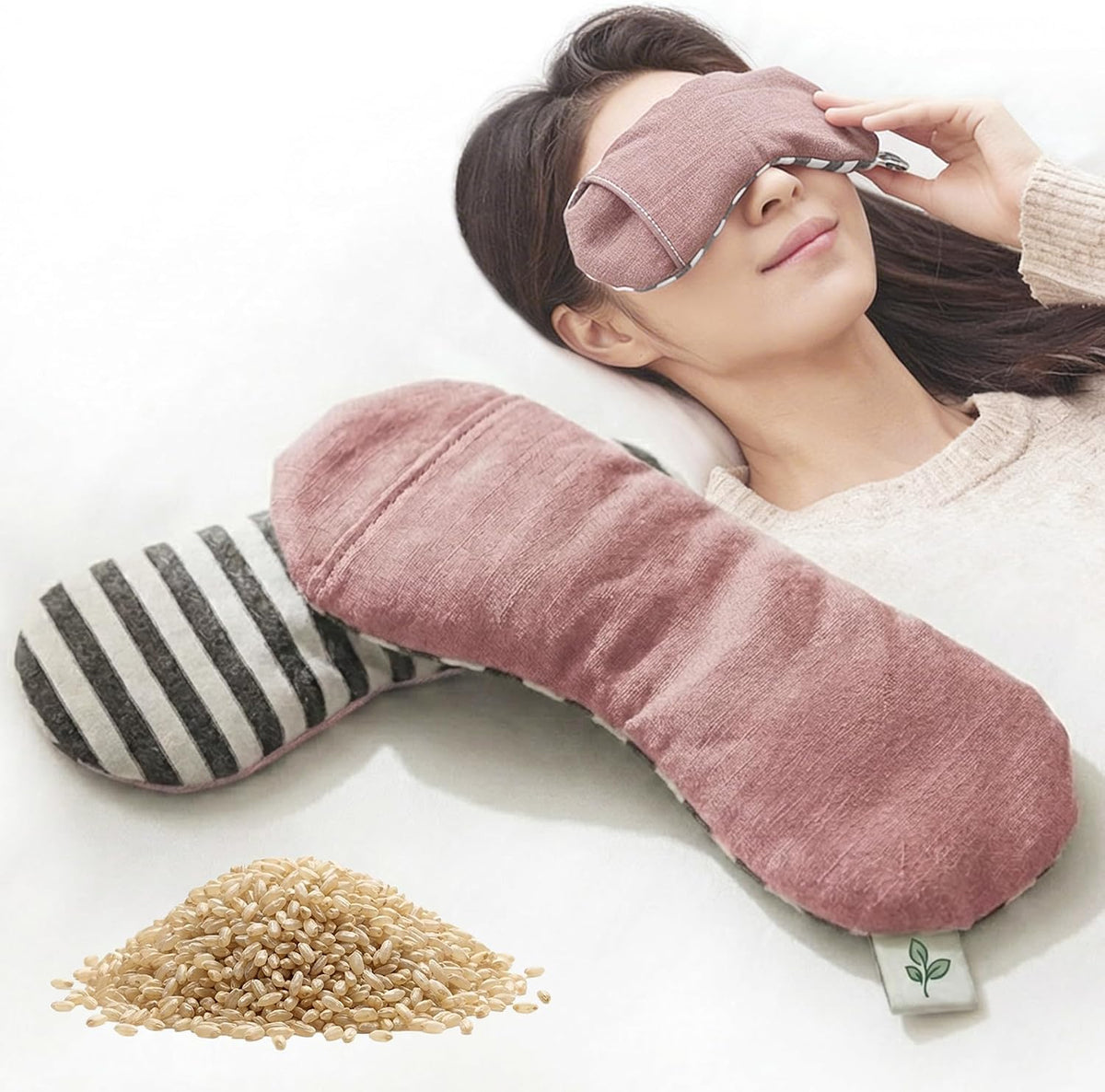 Seoul Heated Eye Mask for Dry Eyes – Microwavable Moist Heat Warm Compress (Green, Large)