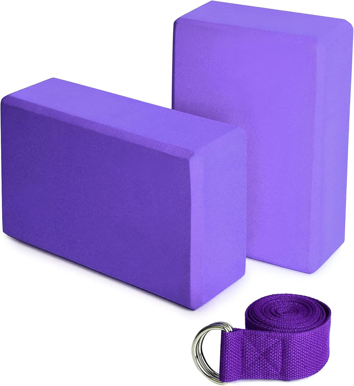 Yoga Blocks Yoga Strap Set EVA Yoga Blocks with Strap for Yoga Pilates Meditation