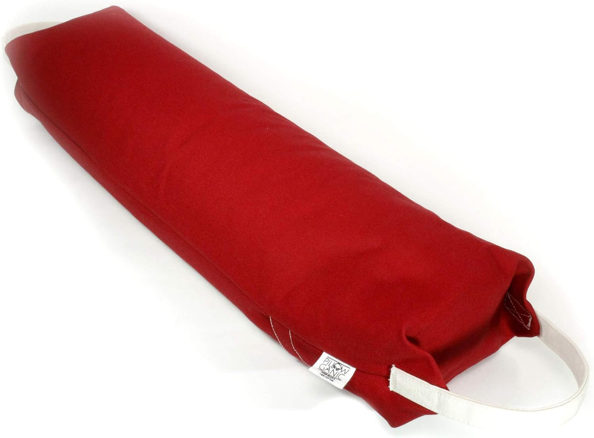 Yoga Bolster, with Cotton Canvas Pillowcase Included