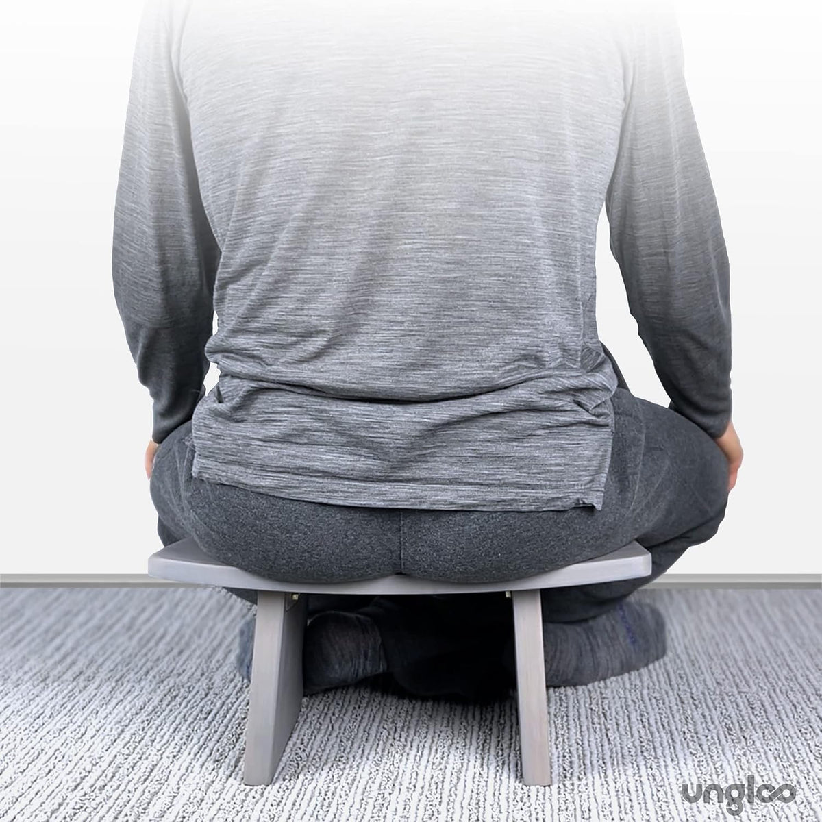 Meditation Bench | Wide Tall Sturdy Stable Cross Legged & Kneeling Stool | Easy on Hips and Knees | Meditation and Prayer Bench | Lightweight Sustainable Bamboo Meditation Stool