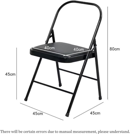 Pilates Yoga Chair,Yoga Auxiliary Chair Backless Yoga Chair Iyengar Auxiliary Chair with Non-Slip Feet Covers Stable,Black
