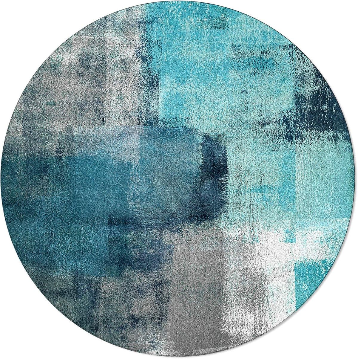 Orange Round Area Rug for Living Room 6 ft Abstract Modern Contemporary Rug Carpet Floor Mat Yoga Mat for Boys Girls Playroom Home Decor 6 ft