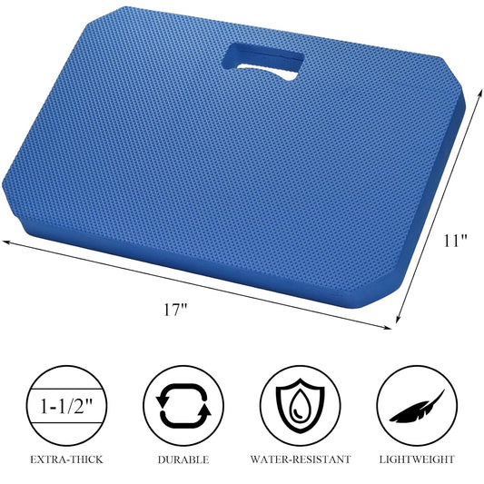 Set of 3 Extra Thick Kneeling Pad, High Density Foam Garden Kneeler, Comfortable Knee Pad Cushion for Work, Yoga Exercise, Baby Bath, Lightweight, Water Resistant, Blue