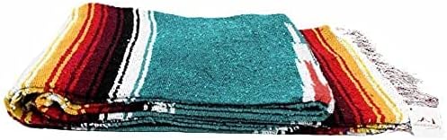 Open Road Goods Mexican Diamond Blanket - XL Heavyweight Yoga Blanket – Handmade in Mexico - Thick Boho Serape Saltillo Style Throw for Beach, Picnic, Home, Camping and More! (Harvest Moon)