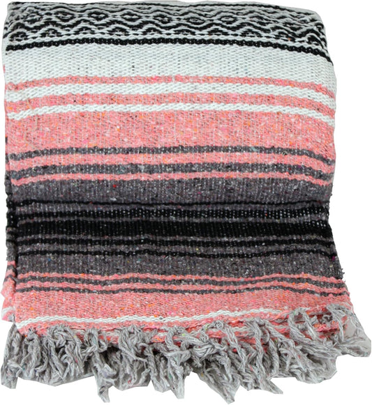 Authentic Mexican Yoga Falsa Blanket (Coral)