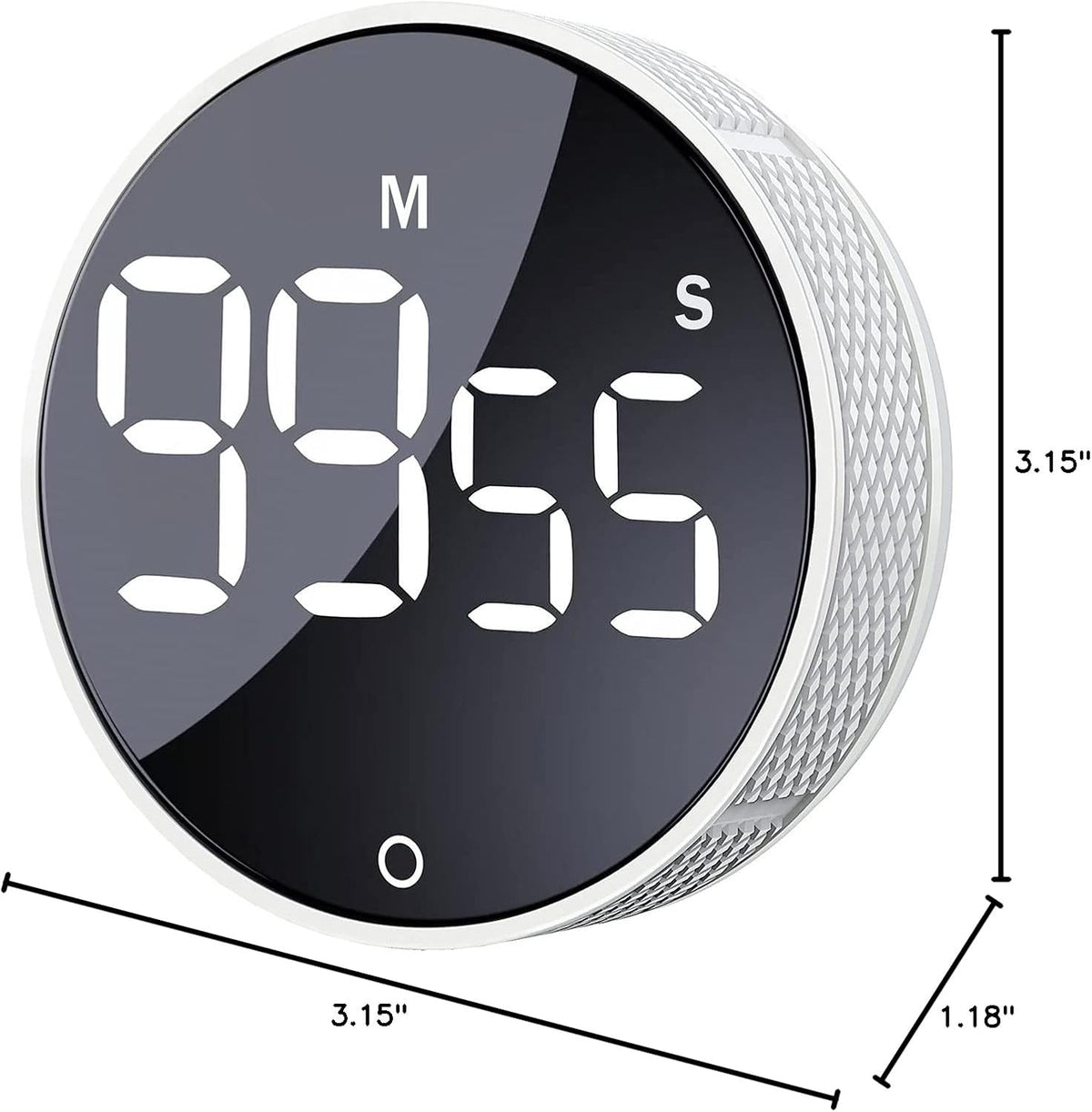 AVINIA Digital Kitchen Timers, Visual timers Large LED Display Magnetic Countdown Countup Timer for Classroom Cooking Fitness Baking Studying Teaching, Easy for Kids and Seniors Black