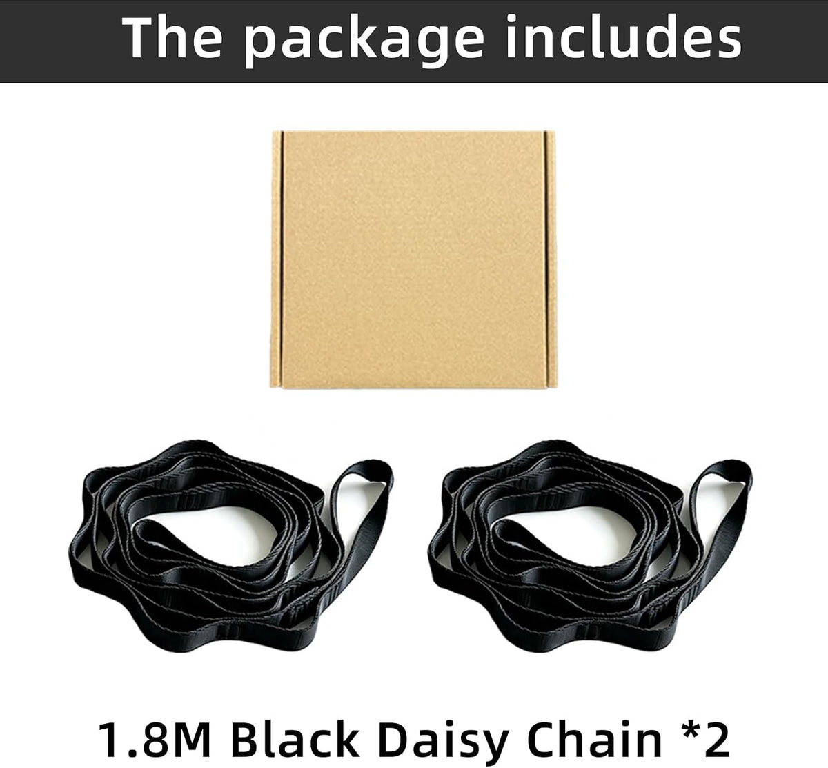 2pcs Nylon Daisy Chain Straps, Grey, 2PCS