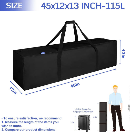 45in Large Travel Duffel Bag, 600D Water Resistant Foldable, 115L