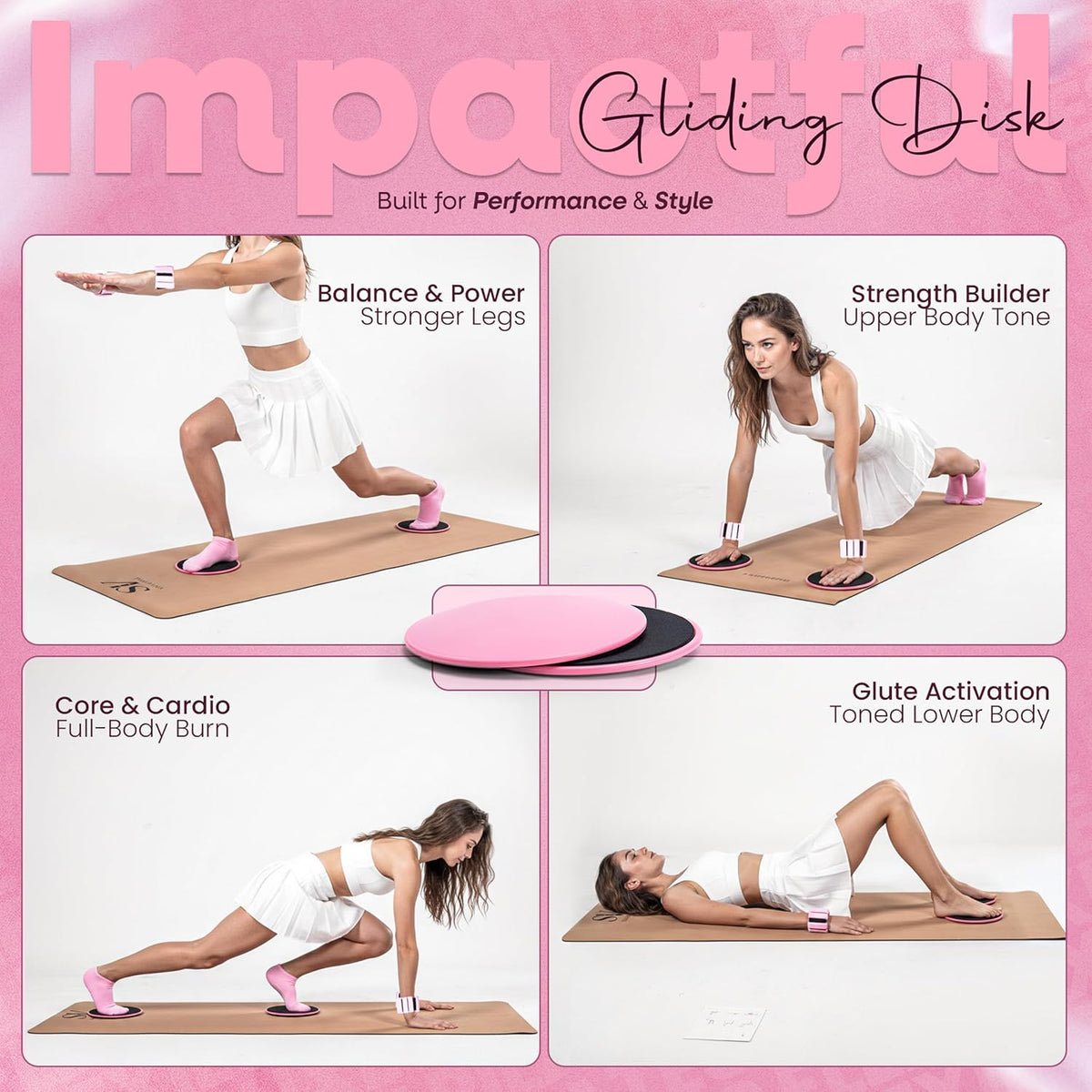 14-Piece Pink Pilates Kit for Women - Ring, Ball, Bands & Blocks