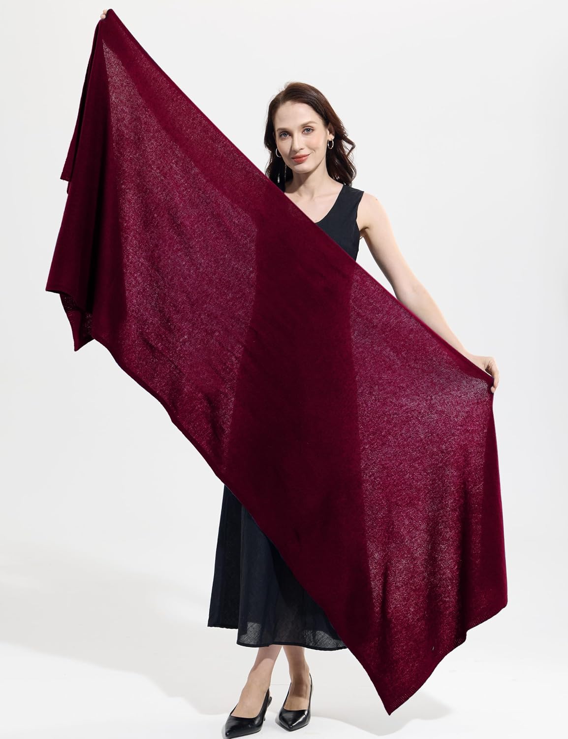 Soft Cashmere Blend Wrap Chic Scarf Stole for Women Wayfarer Travel Extra Large 87"x28" - Colors B