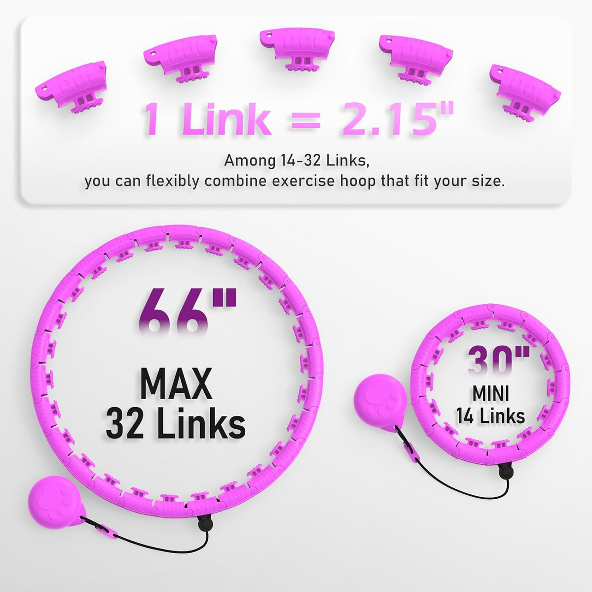 Infinity Fitness Hoop, Weighted Hula Circle for Adults Weight Loss