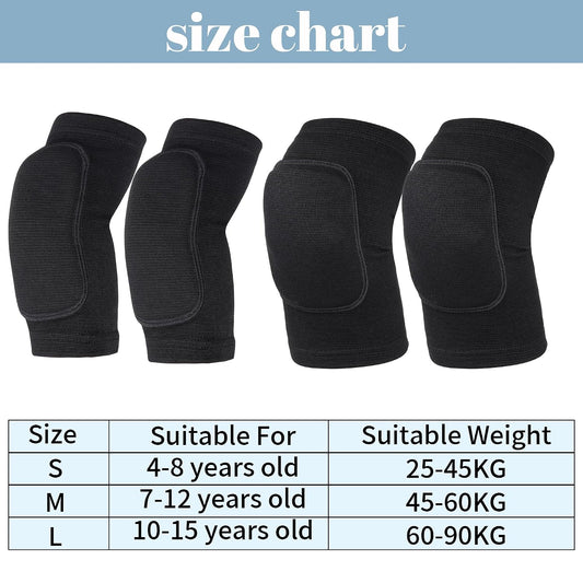 Volleyball Knee Pads and Volleyball Arm Pads Set for Kids Youth Volleyball Yoga Dance Football Basketball Running, Meduim